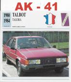 Ak41 autokaart talbot tagora ( 1990 - 1984 ), Ophalen of Verzenden, Zo goed als nieuw, Auto's