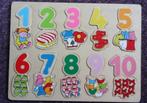 houten speelgoed – leren telen puzzel, Ophalen, Zo goed als nieuw, Overige typen