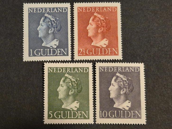 NL NVPH 346 t/m 349 1946 "WH Konijnenburg" 1 t/m 10 Gulden, Postzegels en Munten, Postzegels | Nederland, Postfris, Na 1940, Ophalen of Verzenden