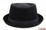 Porkpie hoed Hawkins ribfluweel zwart maat 59 = mt 60 nieuw, Nieuw, 60 cm (XL, 7½ inch) of meer, Hawkins, Ophalen of Verzenden