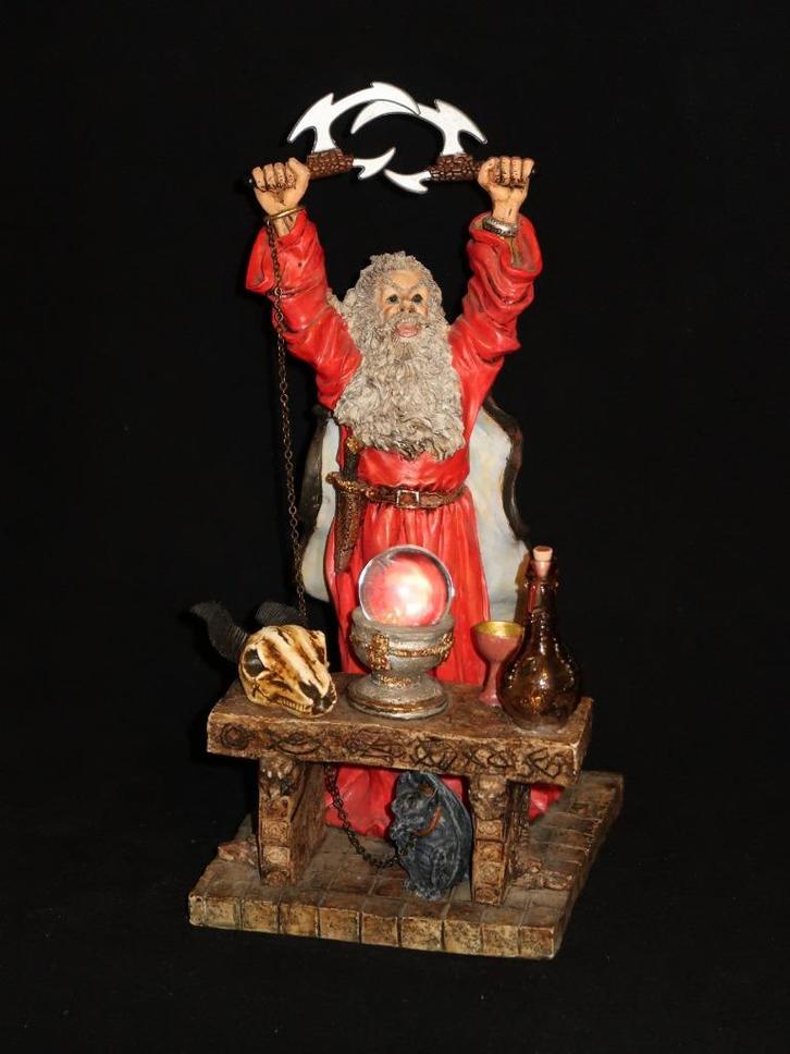 dark wizard, 26 cm. groot warlock beeld, mooi unieke versie, Verzamelen, Beelden en Beeldjes, Nieuw, Fantasy, Ophalen of Verzenden