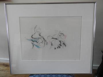 Abstracte compositie - Kleurenlitho - Gesigneerd Adri Frigge beschikbaar voor biedingen