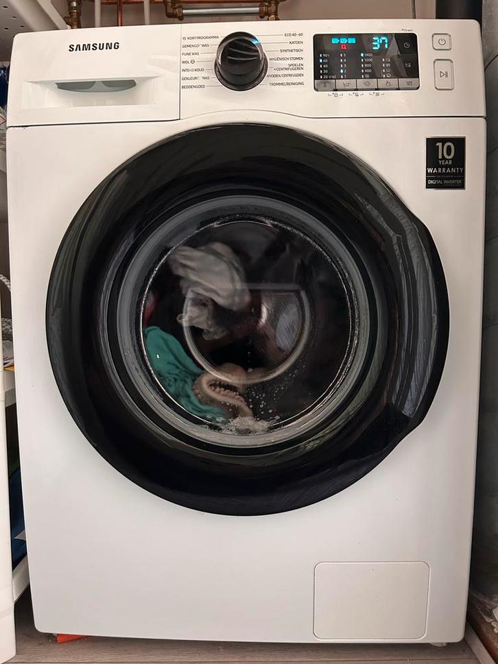 Samsung EcoBubble 7kg Wasmachine - Energiezuinig!, Witgoed en Apparatuur, Wasmachines, Zo goed als nieuw, Voorlader, 6 tot 8 kg
