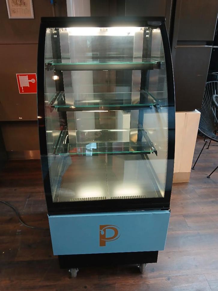 Horeca Vitrine met verlichting – €500, Witgoed en Apparatuur, Koelkasten en IJskasten, Gebruikt, Zonder vriesvak, 100 tot 150 liter