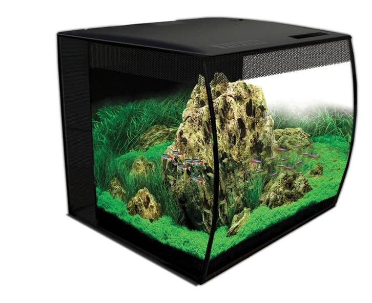 Fluval Flex Aquarium 57L Zwart, Dieren en Toebehoren, Vissen | Aquaria en Toebehoren, Gebruikt, Leeg aquarium, Ophalen