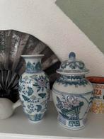 Chinese porseleinen pot + bijpassende vaas, Antiek en Kunst, Ophalen