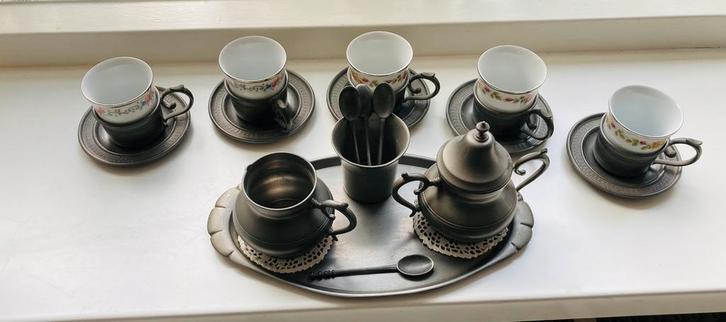 Bareuther waldsassen porselein, Rio Tiel tin Holland Servies, Antiek en Kunst, Antiek | Servies compleet, Ophalen of Verzenden