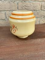 Lampen kap bol antiek oranje bloemen geel/beige, Verzenden