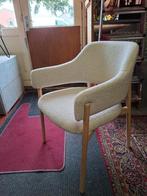 3 nieuwe Armleuning stoelen, Creme kleur met eiken hout, Ophalen, Hout, Drie, Wit