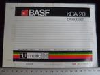 sticker basf logo kca 20 broadcast u-matic H, Ophalen of Verzenden, Zo goed als nieuw, Merk