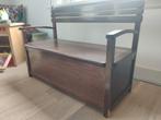 Vintage klepbankje met inhoud, Ophalen, Minder dan 50 cm, Gebruikt, 50 tot 100 cm