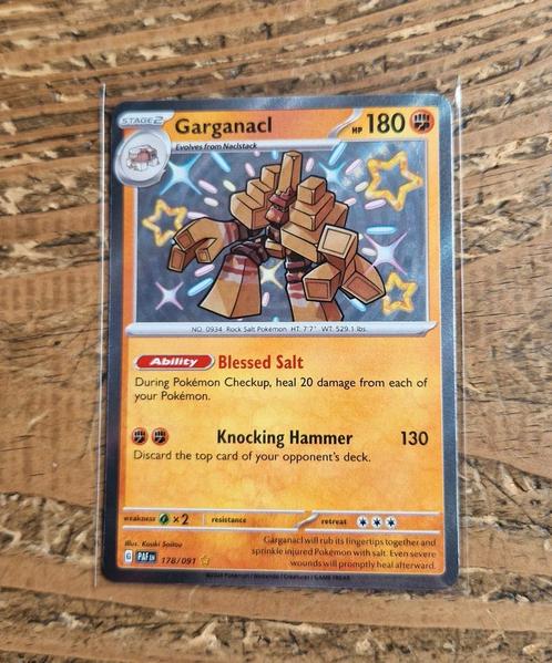 Garganacl 178/091- Paldean Fates, Hobby en Vrije tijd, Verzamelkaartspellen | Pokémon, Zo goed als nieuw, Losse kaart, Ophalen of Verzenden