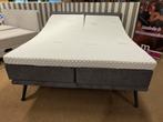 Boxspring Elektrisch 160x200 Grijs Direct/leverbaar/Enschede, Verzenden, Mwonenenslapen, Mwonenenslapen@ziggo.nl, 200 cm
