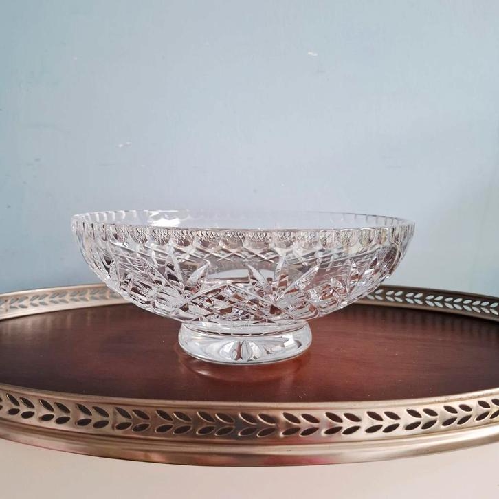 Kristallen (fruit)schaal op voet, Antiek en Kunst, Antiek | Glas en Kristal, Ophalen of Verzenden