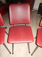 2 rode vintage/retro skai leren stoelen (in totaal zijn er 3, Ophalen, Gebruikt, Twee, Rood