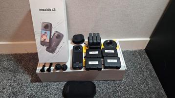 Insta 360 x3 - 4 accu's - Veel accessoires- ZGAN!  beschikbaar voor biedingen