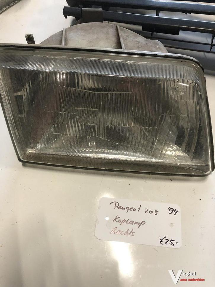 Peugeot 205 1994 Koplamp Rechts, Auto-onderdelen, Verlichting, Gebruikt, Ophalen of Verzenden