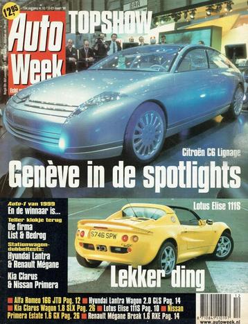 Autoweek 1999 nr. 12 (o.a. Kia Clarus & Nissan Primera) beschikbaar voor biedingen