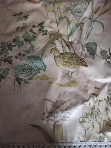 groot vintage tafelkleed jaren 60 zeil met franje Frankrijk  beschikbaar voor biedingen