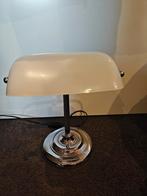 Vintage chromen bureau lamp, Huis en Inrichting, Ophalen of Verzenden, Gebruikt, Glas, Minder dan 50 cm
