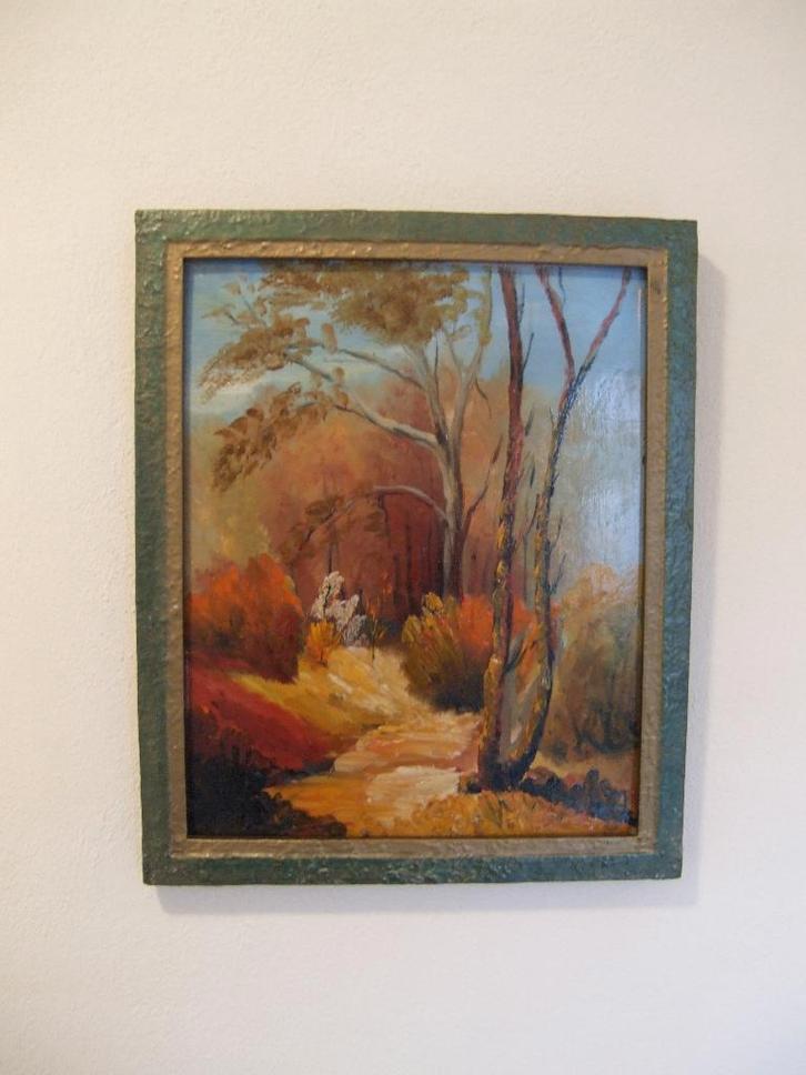 Van kunstschilder P.J.Lucas, Herfst, op paneel , 1965, Antiek en Kunst, Kunst | Schilderijen | Klassiek, Ophalen of Verzenden