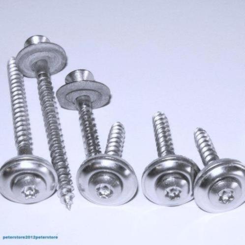 25 -100 st RVS, Sprengler houtschroeven in 100 mm golfplaat, Tuin en Terras, Palen, Balken en Planken, Nieuw, Ophalen of Verzenden