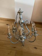 Mooie zilverkleurige kroonluchter met 6 armen, Ophalen of Verzenden, Zo goed als nieuw, Metaal