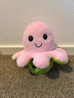 Omkeerbare emotieknuffel octopus mood roze groen, Ophalen of Verzenden, Zo goed als nieuw, Overige typen