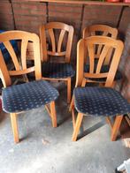 4 nog nette eiken eetkamerstoelen, Huis en Inrichting, Stoelen, Ophalen of Verzenden, Gebruikt, Bruin, Vier