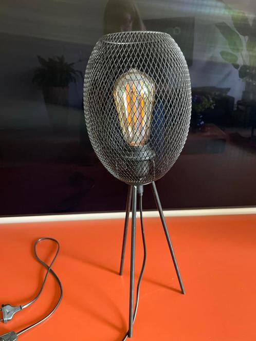 Industriële Tafellamp Metaal, Huis en Inrichting, Lampen | Tafellampen, Zo goed als nieuw, Minder dan 50 cm, Metaal, Ophalen of Verzenden