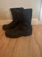 Zgan zwarte bont geboerde leren laarzen v Shabbies mt 43, Boots, Ophalen of Verzenden, Zo goed als nieuw, Shabbies