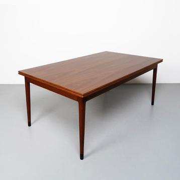 Vintage Deense eettafel in teak beschikbaar voor biedingen
