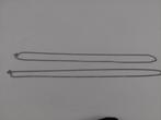 Twee stalen colliers lengte 58 cm, Ophalen of Verzenden, Nieuw, Zilver, Overige materialen