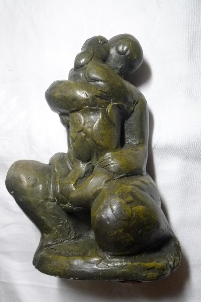 Nic Jonk Moeder en Kind, origineel gesigneerd 1990, Antiek en Kunst, Kunst | Beelden en Houtsnijwerken, Ophalen of Verzenden