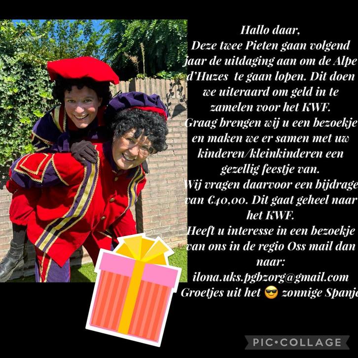 Huisbezoek van twee vrolijke pieten, een feestje, Diversen, Sinterklaas, Zo goed als nieuw, Ophalen of Verzenden