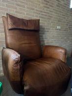 Leren relax fauteuil op accu, Ophalen, Gebruikt, 50 tot 75 cm