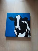 Schilderij 40x40 van koe, Antiek en Kunst, Ophalen of Verzenden