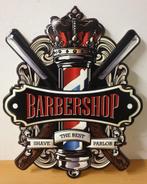 Barbershop shave best parlor relief reclamebord van metaal, Info@deconoord.nl, Verzenden, Deco Noord, Nieuw