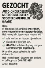 GEZOCHT: Auto-, motor- en scooteronderdelen (GRATIS), Variabele uren, Overige niveaus, Starter, Overige vormen