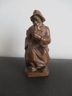 Zwitsers hout snijwerk beeldje van pijp rokende man, Antiek en Kunst, Kunst | Beelden en Houtsnijwerken, Ophalen of Verzenden