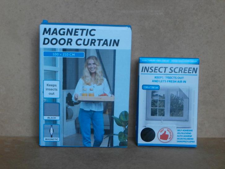 Magnetisch deur gordijn magneten & insect screen zwart, Doe-het-zelf en Verbouw, Deuren en Horren, Nieuw, Hordeur, 200 tot 215 cm