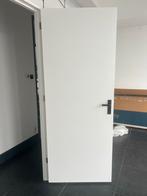 Witte Binnendeur met Zwarte Klink, Doe-het-zelf en Verbouw, Deuren en Horren, Ophalen, 80 tot 100 cm, Binnendeur, Zo goed als nieuw