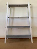 Wandrek - wit met 4 grijze planken - D 29 x B 100 x H 135 cm, Huis en Inrichting, Woonaccessoires | Wandplanken en Boekenplanken