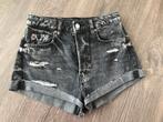 H&M zwart short spijkershort van gewassen denim maat 36, H&M, Zwart, Nieuw, Ophalen of Verzenden