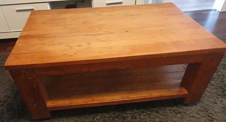 Teak houten salontafel - 120x80 cm - Zo goed als nieuw, Huis en Inrichting, Tafels | Salontafels, Zo goed als nieuw, Minder dan 50 cm