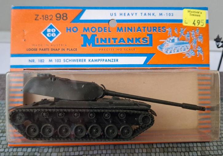 Roco Minitanks 182 M103 zware tank US Army, 1/87, Hobby en Vrije tijd, Modelauto's | 1:87, Nieuw, Overige typen, Roco, Ophalen of Verzenden