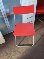 Inklapbare stoel, Huis en Inrichting, Stoelen, Ophalen, Gebruikt, Rood, Eén