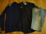 Great Stone jeans W30 + Checker blouse M + Vest C&A M, W32 (confectie 46) of kleiner, Blauw, Ophalen of Verzenden, Zo goed als nieuw