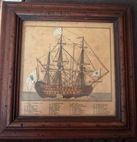 historisch schip, Antiek en Kunst, Kunst | Schilderijen | Klassiek, Ophalen