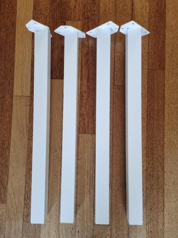 4 tafelpoten van Duraline, Gamma, wit, Huis en Inrichting, Tafelonderdelen, Gebruikt, Tafelpoot, 50 tot 100 cm, 50 tot 100 cm